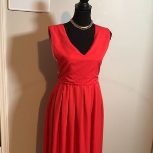 Vintage FLAX Red / blood orange Maxi Dress – Women’s Large